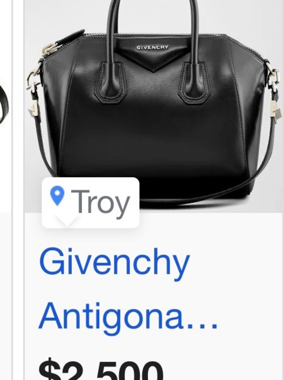 Givenchy Black Antigona Leather Satchel